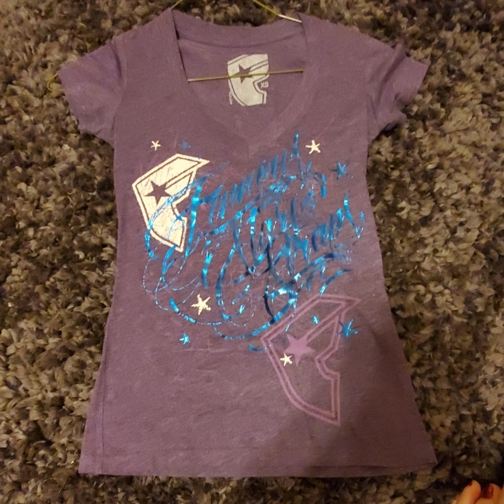 Purple v neck t shirt